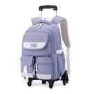 Mochila escolar MITOWERMI 46cm 6 rodas azul