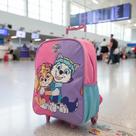 Mochila Escolar Patrulha Canina Menina Skye Everest Aula Rod Rosa Liso