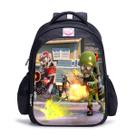 Mochila escolar Plants vs Zombies para crianças - 29x14x39cm
