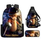 Mochila escolar Plants Zombies Anime com baú e bolsa para lápis