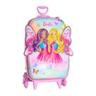 Mochila Escolar Roda Tripla Barbie Borboleta 3D Meninas Mochila Escolar Roda Tripla Barbie Borboleta 3D Meninas