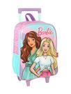 Mochila Escolar Rodas Barbie Amiga Ic41412 - Rosa - Maxlog