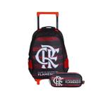 Mochila Escolar Rodas Estojo Clube Regatas Flamengo Meninos