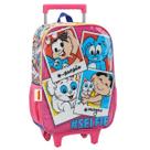 Mochila escolar rodinha Turma da Monica Luxcel