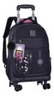 Mochila Escolar Rodinhas 360 Rebecca Bonbon Bolsa Feminina Cor Preto