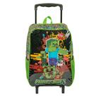 Mochila Escolar Rodinhas Minecraft Aventura