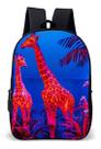 Mochila Escolar Simples Avulsa Girafa Animal Cores Vivas