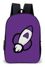 Mochila Escolar Simples Foguete Roxo Os Rosas Youtubers Kt
