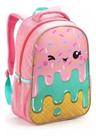 Mochila Escolar Slime Tie Dye Sorvete Costas Meninas Tam G