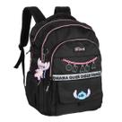 Mochila Escolar Stitch Ohana de Costas Laptop Preto Luxcel