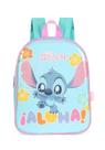 Mochila Escolar Stitch Verde De Costas Fofinha Luxcel