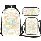 Mochila escolar Sumikkogurashis Anime, conjunto de 3 peças