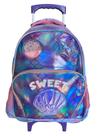 Mochila Escolar Sweet Concha Sereia Estrela Rodinhas Tam G