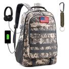 Mochila Escolar TILYTADLY para Niños - Mochila Camuflaje para Niños, Adolescentes, Escuela Primaria y Secundaria - Mochila para Estudiantes con Puerto de Carga USB y Llavero, 18"