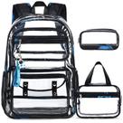 Mochila Escolar Transparente ACESAK Galaxy para Crianças - Conjunto 3 Peças com Lancheira
