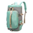 Mochila Esportiva Bolsa Academia Mala Transversal Viagem Mão Verde e Cinza