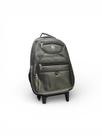Mochila Executiva Escolar com Rodinhas e Alças Reforçada Cor Verde Militar/Chumbo