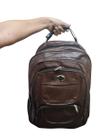 Mochila Executiva Grande Marrom p/ porta notebook trabalho