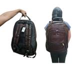 Mochila Executiva Grande material sintético p/ Notebook Marrom