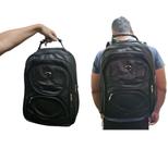 Mochila Executiva Grande material sintético p/ Notebook Preto