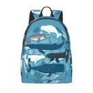 Mochila FeHuew Whales para laptop de 16 polegadas com zíper antifurto