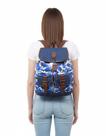 Mochila Feminina Camuflada Azul Alça de Couro Urbana Mochila Feminina Camuflada Azul Alça de Couro Urbana