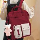 Mochila Feminina Colorida C/Acessórios Semi Impermeavel Alças Ajustaveis Confortavel Reforçada Resistente Água Original