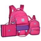 Mochila Feminina com Lancheira e Estojo Fichário Rebecca Bonbon
