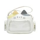 Mochila Feminina De Couro Estilo Gato, Moda Colegial, Pequena Bolsa Ita, Casual Lolita JK Harajuku,