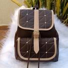 Mochila Feminina de Couro Para Notebook Cor:Marrom