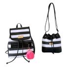 Mochila Feminina Escolar Casual Bolsa Saco Pequena Kit 2un