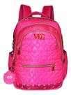 Mochila Feminina Juvenil Escolar Pompom Meninas Vkg M4262
