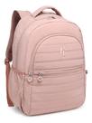 Mochila Feminina Kika Costa Lisa Juvenil Notebook Escolar Cor:Rosa