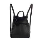 Mochila Feminina Maluzinha em Couro Legítimo Preto - Andória
