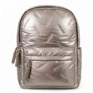 Mochila Feminina Metalizada com Chaveiro Com Bolso na Frente Varias Cores