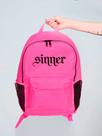 Mochila Feminina Nylon Sinner Estampada Personalizada Resistente Grande Escolar Faculdade Bolsa Trabalho Viagem Mala Masculina