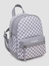 Mochila Feminina Pequena Cinza Chess