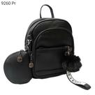 Mochila Feminina Pequena com Necessaire e Pompom 9260
