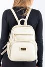 Mochila feminina pequena de couro liso Zoey
