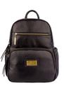 Mochila feminina pequena de couro liso Zoey