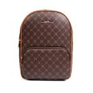 Mochila Feminina Rafitthy Média Monograma Marrom