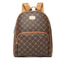 Mochila Feminina Rafitthy Monograma Bolso Frontal Marrom
