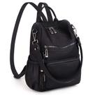 Mochila feminina UTO, tecido de nylon, mochila moderna preta