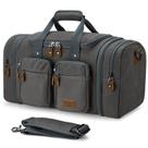 Mochila Gonex Canvas 50L resistente à água para viagens, cinza