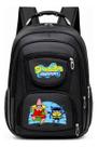 Mochila Grande Com Alça de Aço Resistente Com Estampa Infantil Desenho Animada Esponja