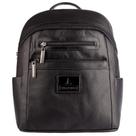 Mochila grande de couro masculina Montanna preta
