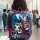 Mochila Grande Escola Infantil Costas Reforçada Monster High
