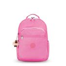 Mochila Grande Seoul lap Kipling Pink Mermaid Em