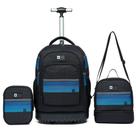 Mochila Hang Loose Carrinho Reforçada Masculina Kit com Estojo e Bolsa Térmica Marmita Lancheira