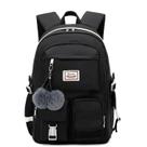 Mochila HengQiyu grande para meninas, adolescentes, universitárias, pretas
